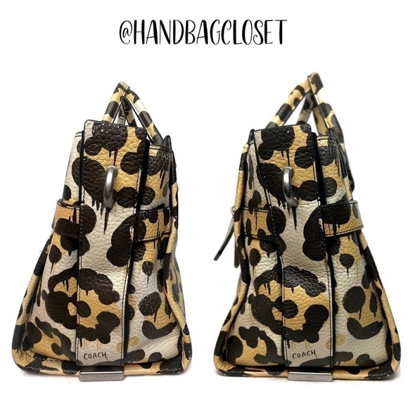 Coach Wild Beast Leopard Swagger Cheetah Animal Print Runway Purse Bag Handbag - Picture 7 of 16
